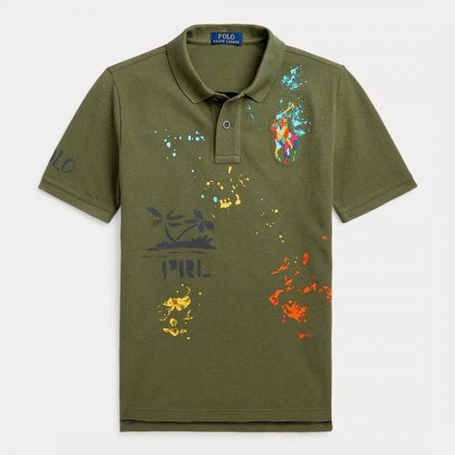 Older Boy's Embroidered Cotton Polo Shirt - Polo Ralph Lauren - Modalova