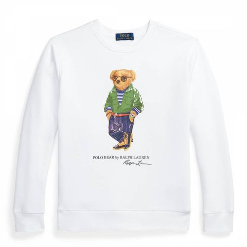 Older Boy's Printed Teddy Logo Cotton Blend Sweatshirt - Polo Ralph Lauren - Modalova