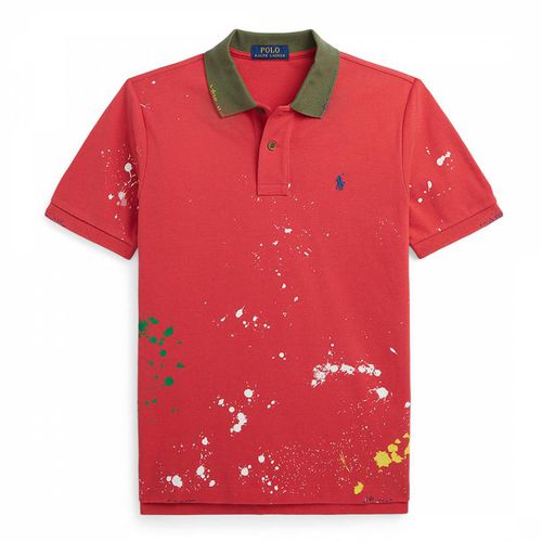Older Boy's Splatter Design Cotton Polo Shirt - Polo Ralph Lauren - Modalova