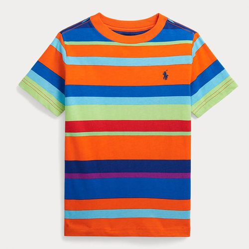 Younger Boy's Striped Jersey Cotton T-Shirt - Polo Ralph Lauren - Modalova