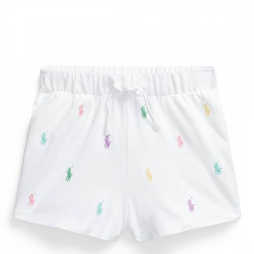 Older Girl's All Over Logo Cotton Blend Shorts - Polo Ralph Lauren - Modalova