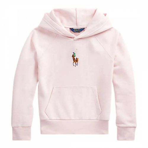 Younger Girl's Pale Embroidered Cotton Blend Hoodie - Polo Ralph Lauren - Modalova