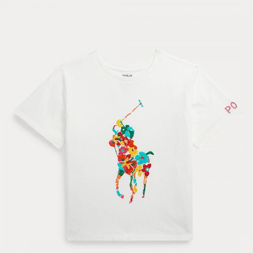 Older Girl's Embroidered Logo Cotton T-Shirt - Polo Ralph Lauren - Modalova