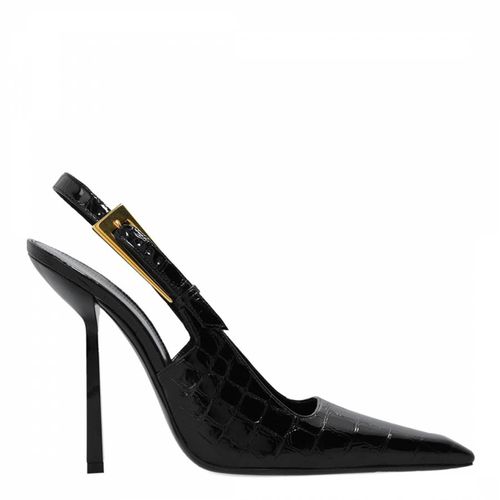 Black Leather Lee Slingback Pumps - Saint Laurent - Modalova