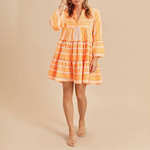 Orange & Off White Ella Dress - Devotion - Modalova