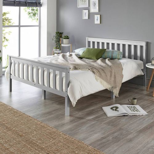 Atlantic Bed Frame in Grey Double - Aspire Furniture - Modalova
