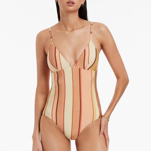 Multi Fira Stripe V-Neckline Swimsuit - Jets - Modalova