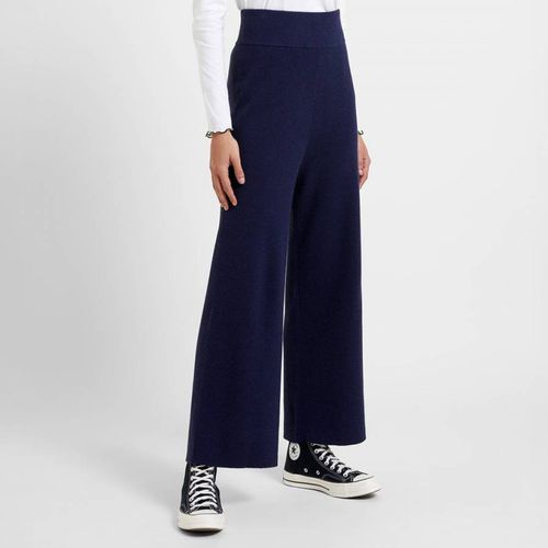 Navy Comfort Recycled Knit Trousers - Great Plains - Modalova