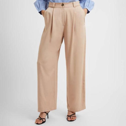 Beige Luxe Twill Wide Leg Trousers - Great Plains - Modalova