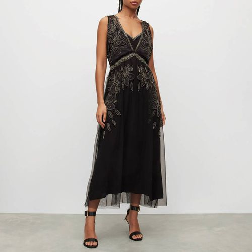 Black Laia Embellished Dress - AllSaints - Modalova