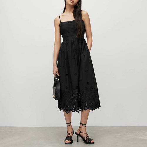 Black Whitley Broderie Dress - AllSaints - Modalova
