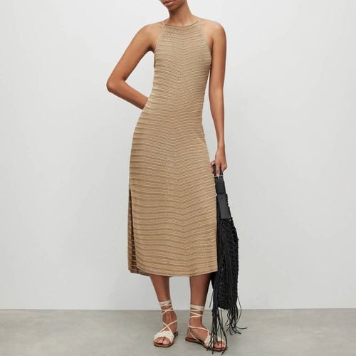 Gold Maxine Midi Dress - AllSaints - Modalova