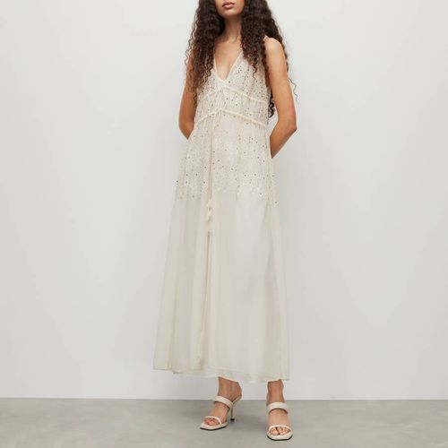 Ecru Robyn Embroidered Dress - AllSaints - Modalova