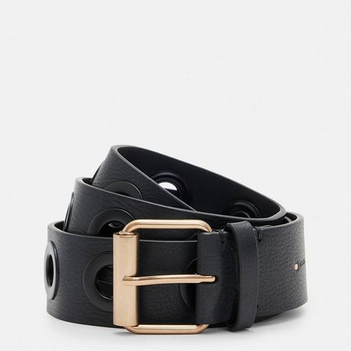 Black Dani Matte Leather Belt - AllSaints - Modalova