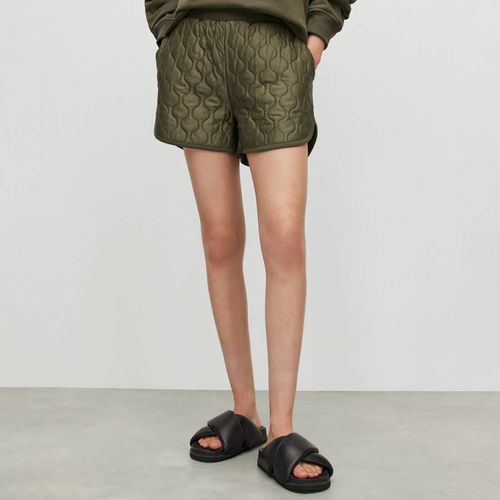 Khaki Queti Quilted Shorts - AllSaints - Modalova