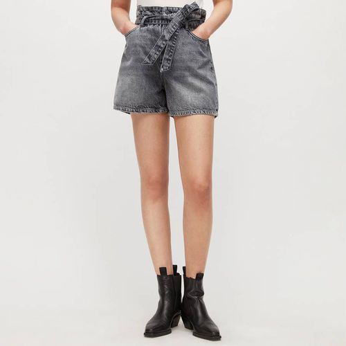Washed Black Palmer Paperbag Shorts - AllSaints - Modalova