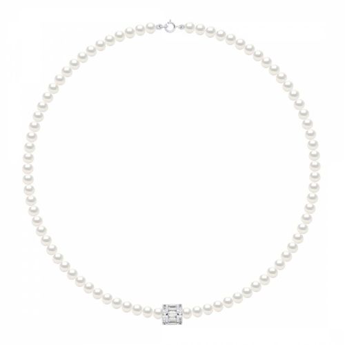 Necklace Row Of Real Cultured Freshwater Pearls Semi Round 6-7 mm - Ateliers Saint Germain - Modalova