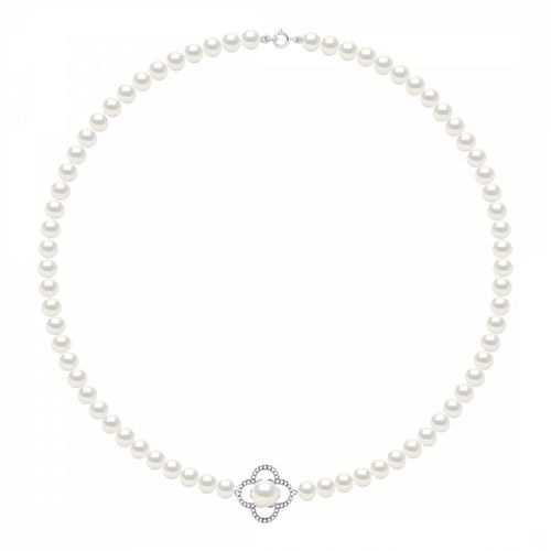 Necklace Row Of Real Cultured Freshwater Pearls Semi Round 6-7 mm - Ateliers Saint Germain - Modalova