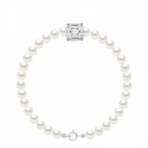 Bracelet Row Of Real Cultured Freshwater Pearls Semi Round 5-6 mm - Ateliers Saint Germain - Modalova