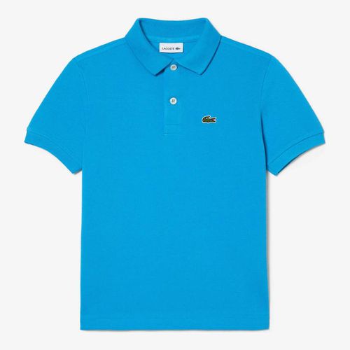 Baby Blue Short Sleeve Cotton Polo Shirt - Lacoste - Modalova