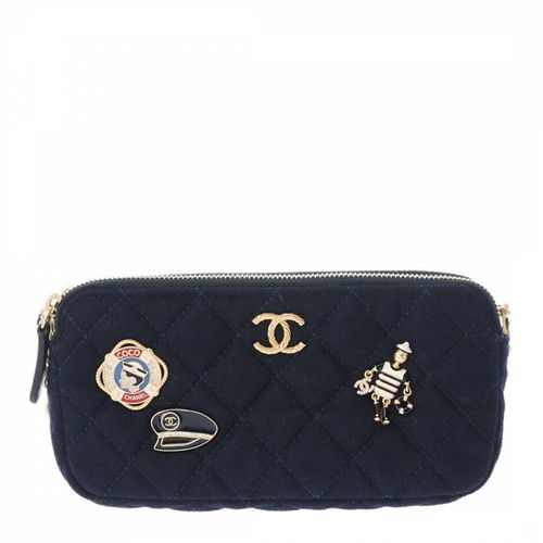 Navy Coco Mark Shoulder Bag - Vintage Chanel - Modalova