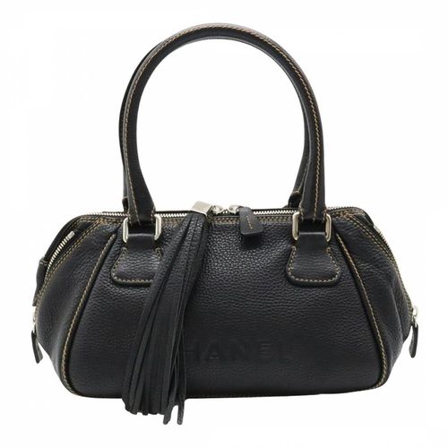 Black Fringe Shoulder Bag - Vintage Chanel - Modalova