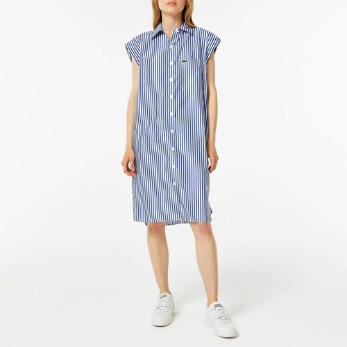 Blue/White Stripe Cotton Mini Dress - Lacoste - Modalova