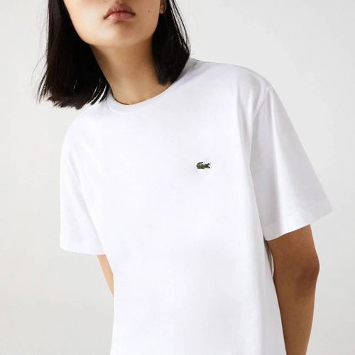 White Cotton T-Shirt - Lacoste - Modalova