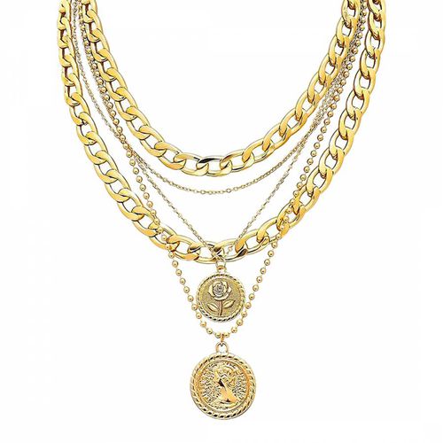 K Multi Layer Modern Necklace - Chloe Collection by Liv Oliver - Modalova