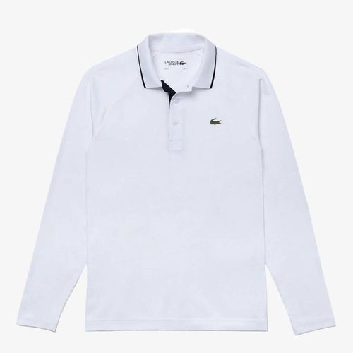 White Long Sleeve Polo Shirt - Lacoste - Modalova