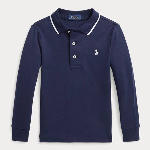 Younger Boy's Contrast Trim Cotton Polo Shirt - Polo Ralph Lauren - Modalova