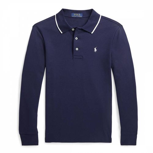 Older Boy's Contrast Trim Cotton Polo Shirt - Polo Ralph Lauren - Modalova