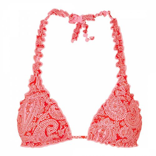 Red Reversible Ruffle Triangle Bikini Top - Heidi Klein - Modalova