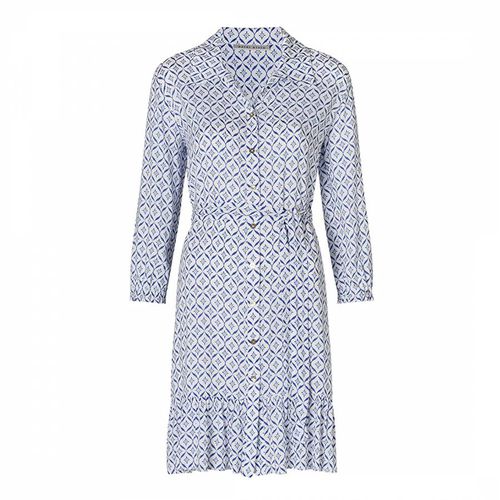 Blue Mini Ruffle Shirt Dress - Heidi Klein - Modalova