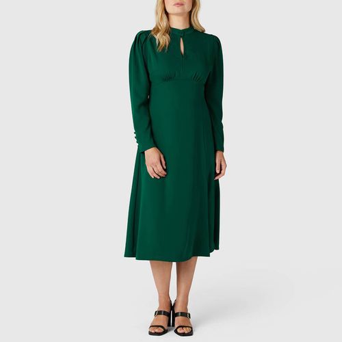 Dark Green Hannah Midi Dress - Vivere London - Modalova