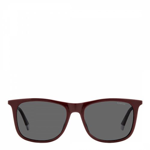 Dark Red Square Sunglasses - Polaroid - Modalova