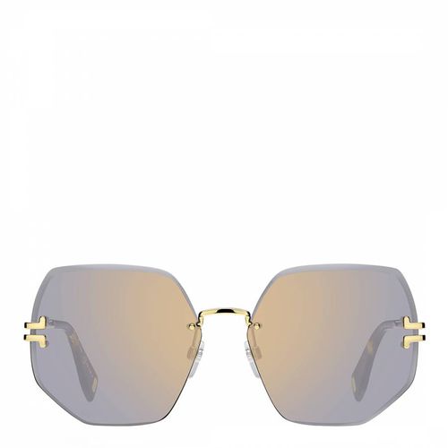 Gold Rectangular Sunglass Frames - Marc Jacobs - Modalova