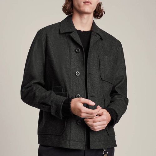 Charcoal York Button Wool Jacket - AllSaints - Modalova