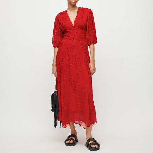 Red Aspen Embroidered Dress - AllSaints - Modalova