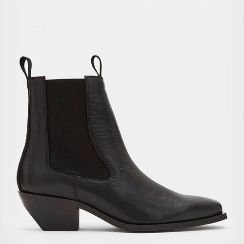 Black Vally Leather Boots - AllSaints - Modalova