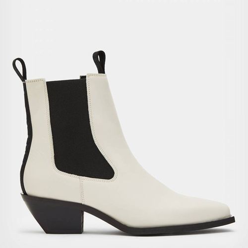 White Vally Leather Boots - AllSaints - Modalova