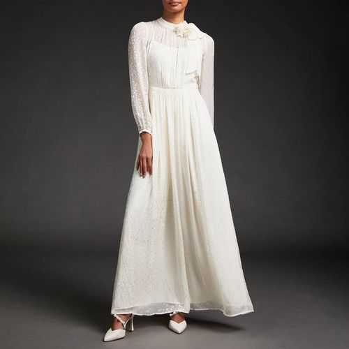 White Lovette Mesh Midi Dress - L K Bennett - Modalova