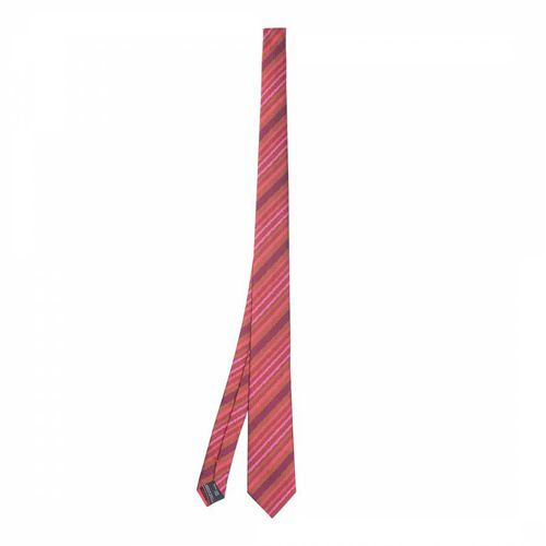 Red Stripe Woven Silk Tie - Missoni - Modalova