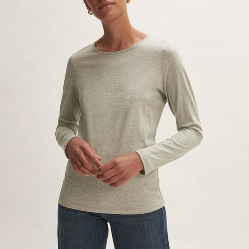 Grey Cotton Long Sleeve Top - Jigsaw - Modalova