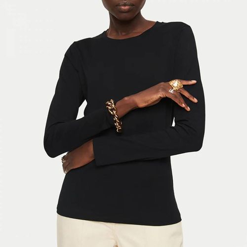 Black Cotton Long Sleeve Top - Jigsaw - Modalova