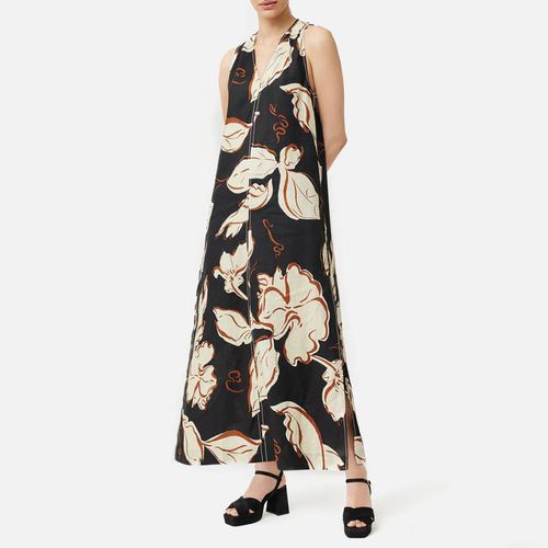 Black Printed Linen Maxi Dress - Jigsaw - Modalova