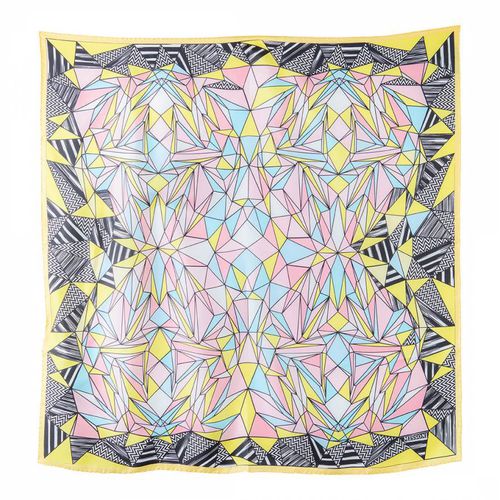 Pink Blue Geometric Woven Square Scarf - Missoni - Modalova