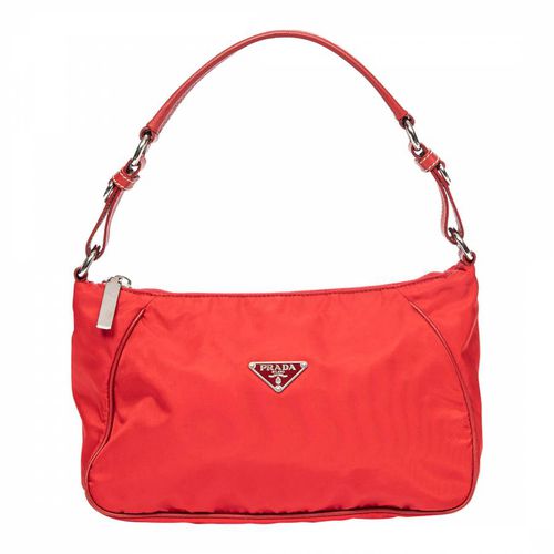 Red Zip HoboShoulder Bag - Vintage Prada - Modalova