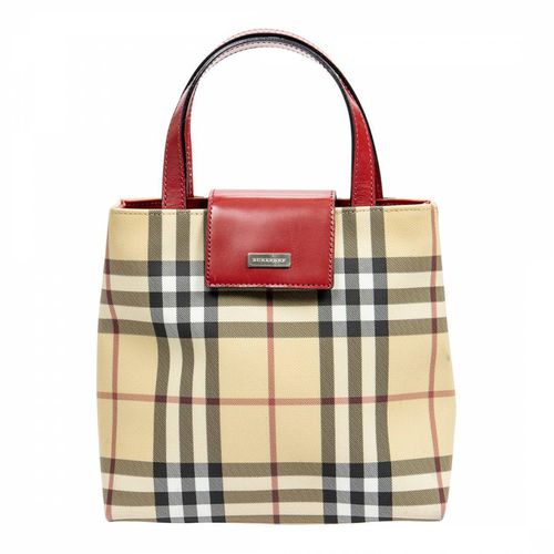 Beige Red Mini Handbag - Vintage Burberry - Modalova