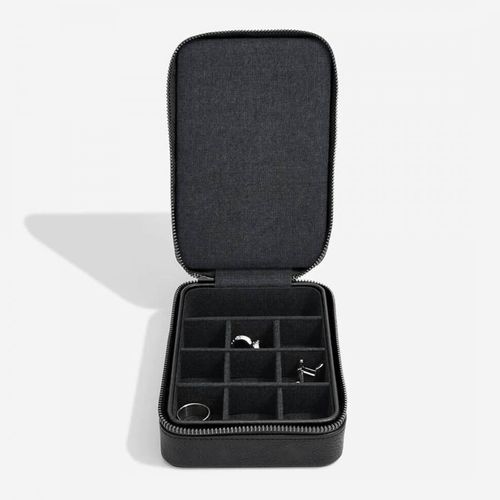 Black Zipped Cufflink Ring Box - Stackers - Modalova